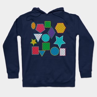 Abstract colored geometric shapes Hoodie